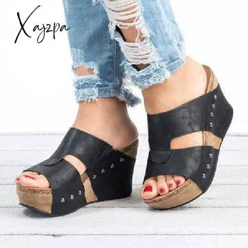 Xajzpa - Summer Comfortable Bottom Shoes Women Sandals Casual Beach Fashion Ladies Sandal Rivets